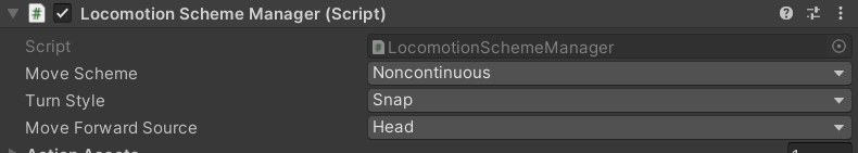 Locomotion Scheme Selection