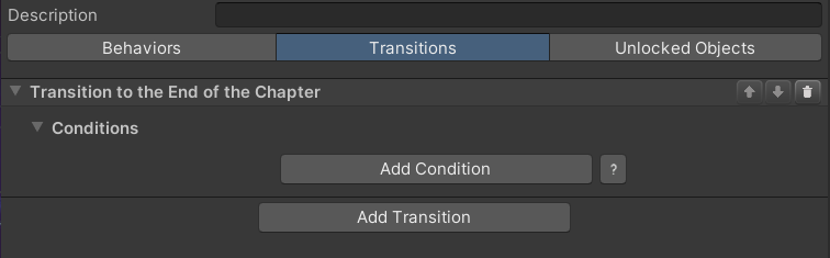 Step inspector transitions